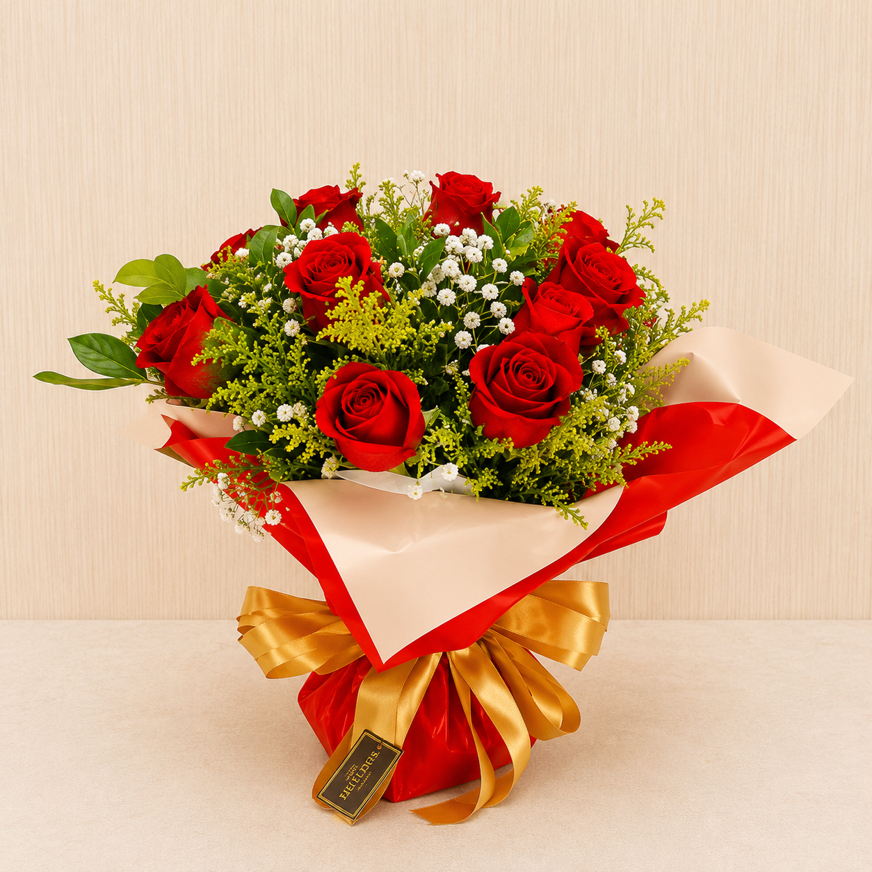 Buqu� com 12 Rosas Vermelhas