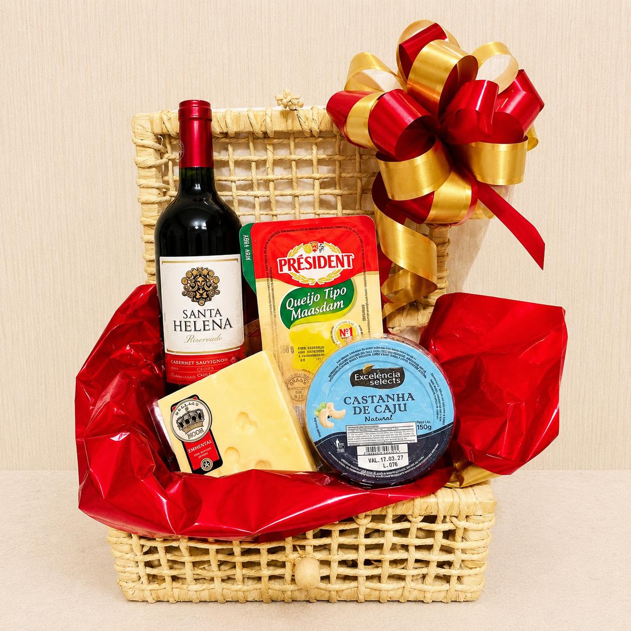 Cesta de Queijo e Vinho - Harmonize