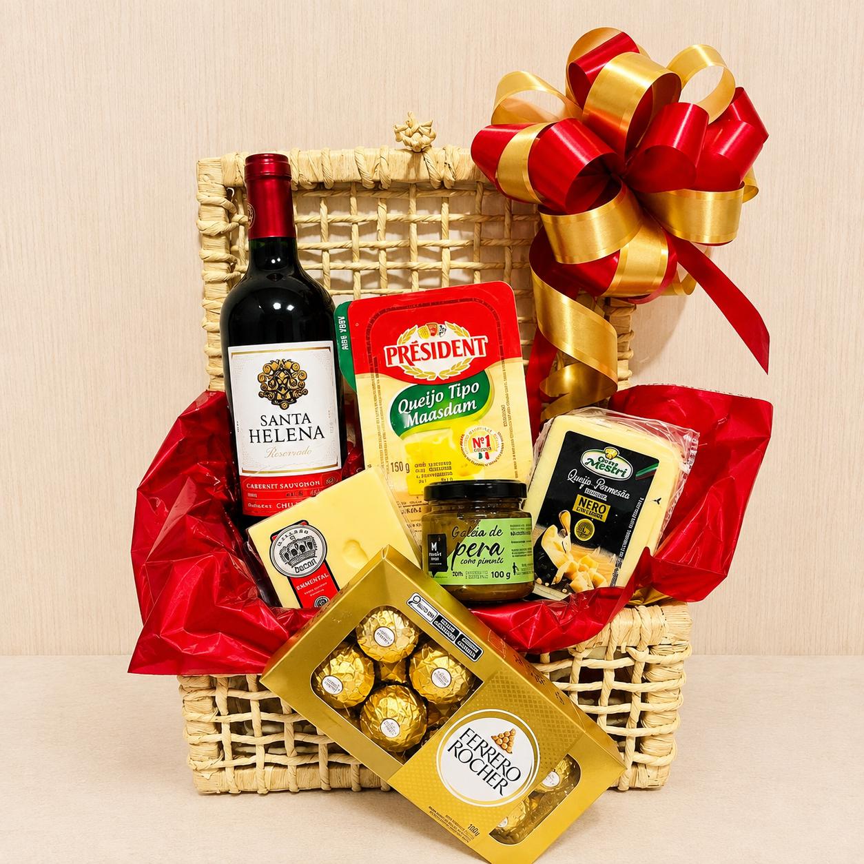 Cesta de Queijo e Vinho - Degusta��o