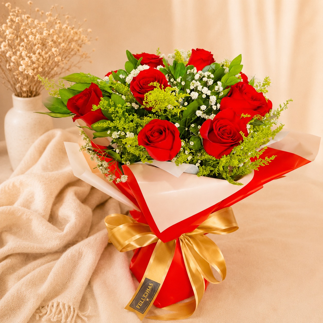 Buqu� de 12 Rosas Colombianas